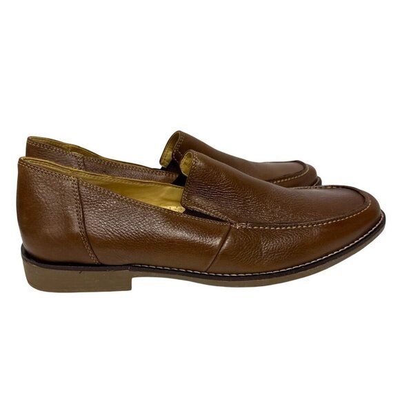 Sandro Moscoloni Easy Cognac Men\'s Loafers Brown Leather Slip On Size 11 11D